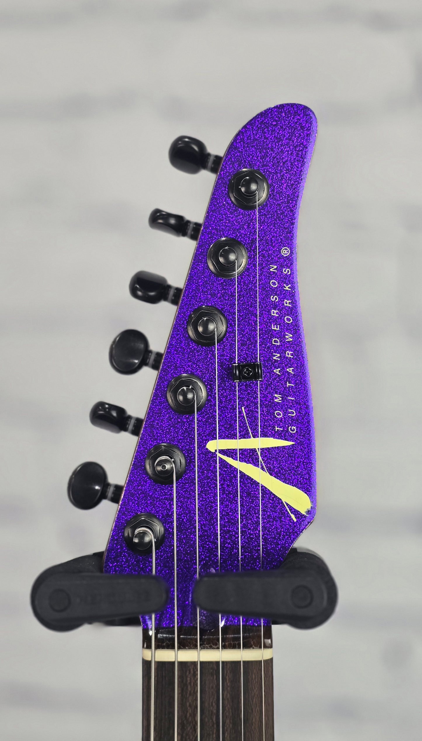Anderson Guitarworks Guardian Angel Player 6 String Electic Guitar Big Sparkle Purple In-Distress Level 2