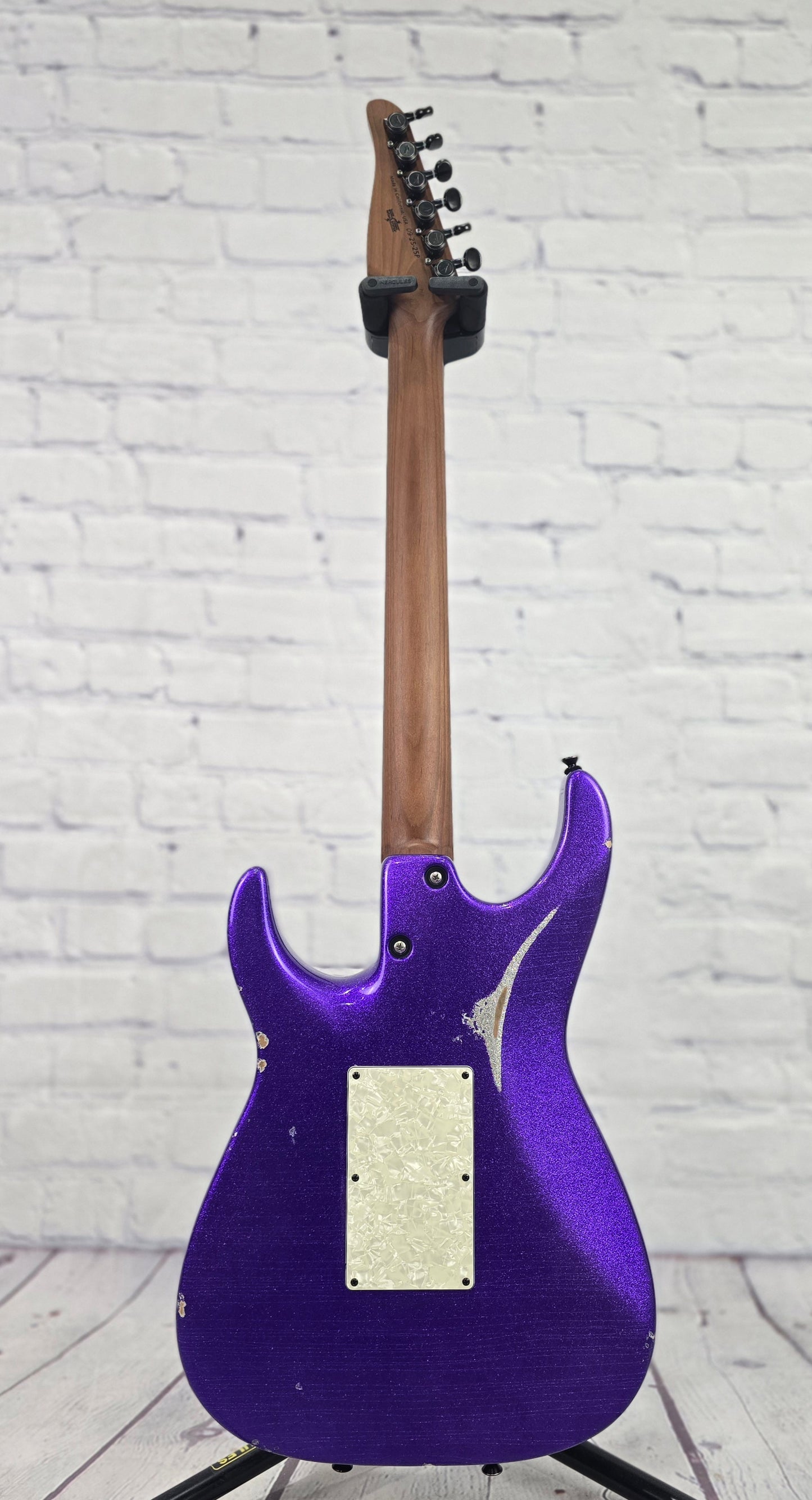 Anderson Guitarworks Guardian Angel Player 6 String Electic Guitar Big Sparkle Purple In-Distress Level 2