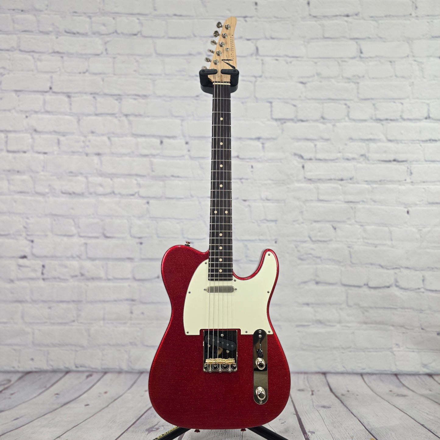 Anderson Guitarworks Hollow T Icon 6 String Electric Guitar Big Sparkle Red In-Distress Level 1
