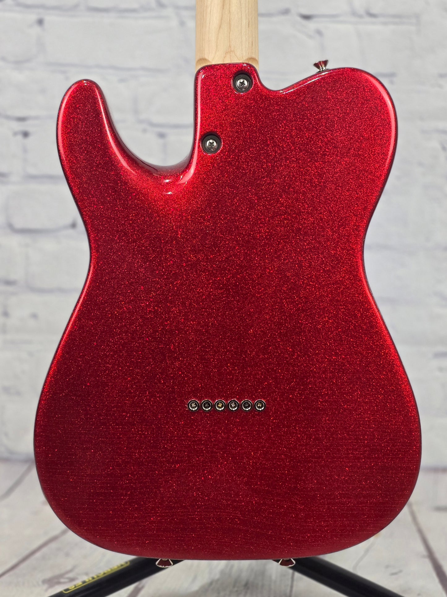 Anderson Guitarworks Hollow T Icon 6 String Electric Guitar Big Sparkle Red In-Distress Level 1