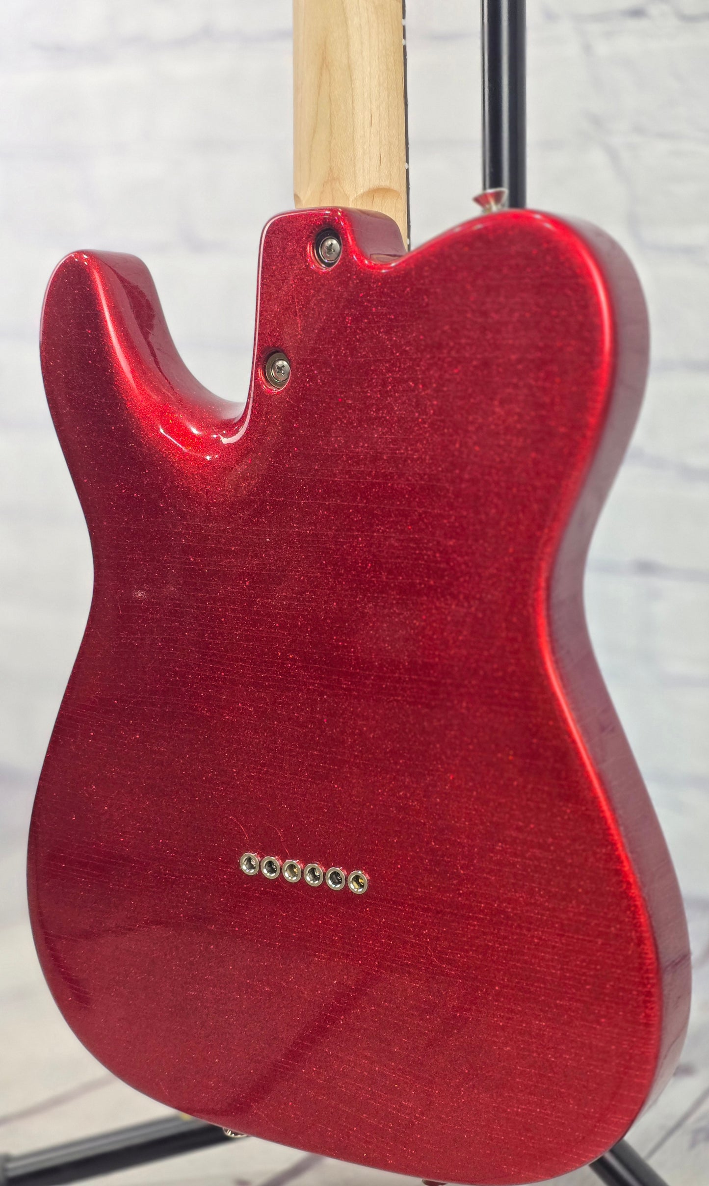Anderson Guitarworks Hollow T Icon 6 String Electric Guitar Big Sparkle Red In-Distress Level 1