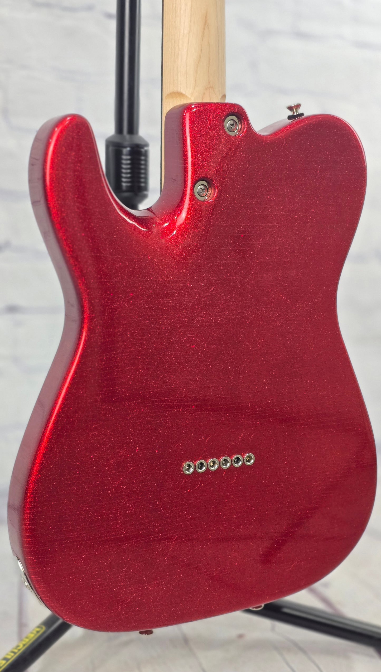 Anderson Guitarworks Hollow T Icon 6 String Electric Guitar Big Sparkle Red In-Distress Level 1