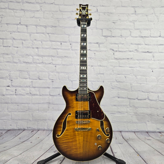 Ibanez Artstar AM153FM ATT 6 String Semi-Hollow Electric Guitar Antique Tobacco Burst