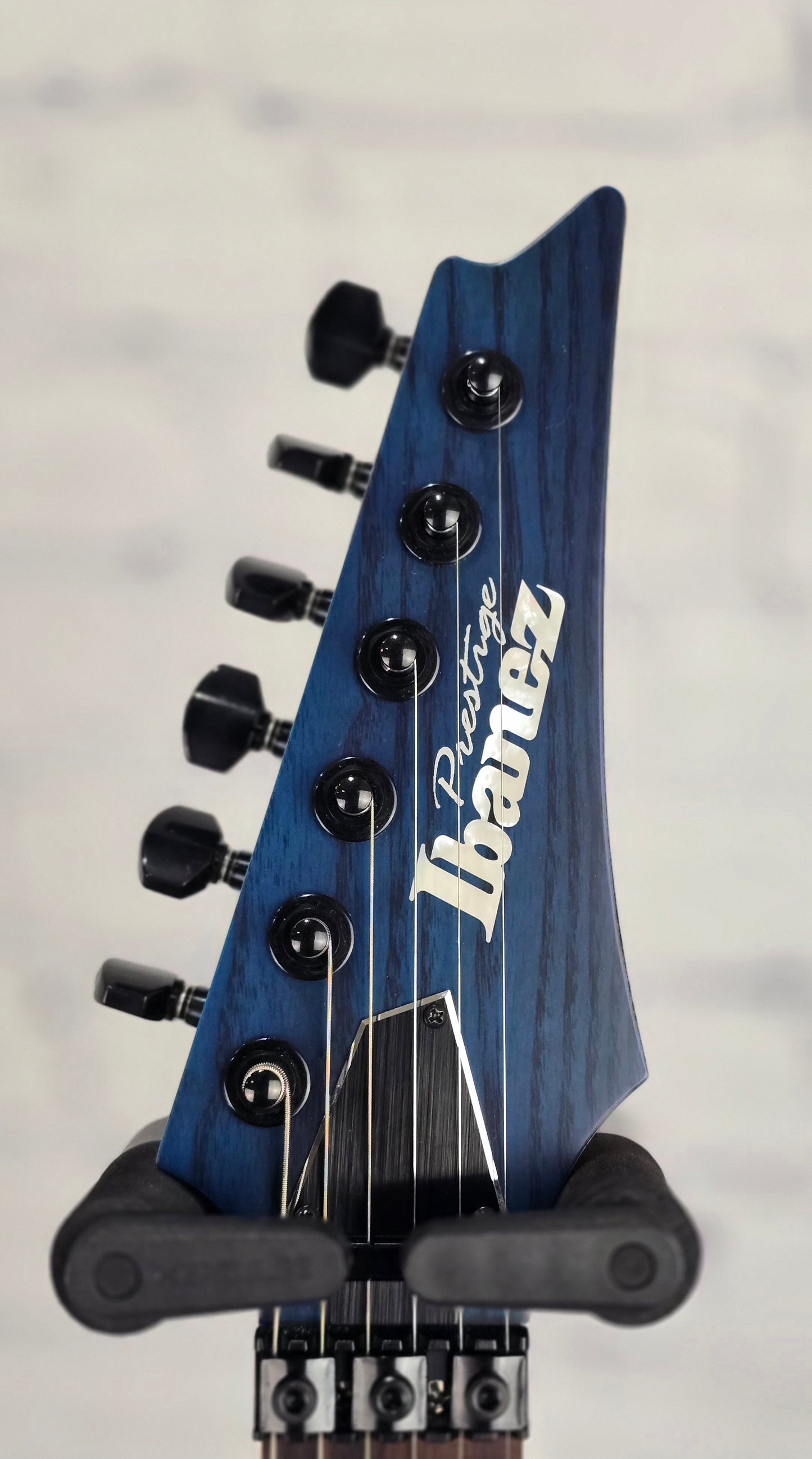 Ibanez Prestige RG653DX TDF 6 String Electric Guitar Transparent Deep Blue Flat