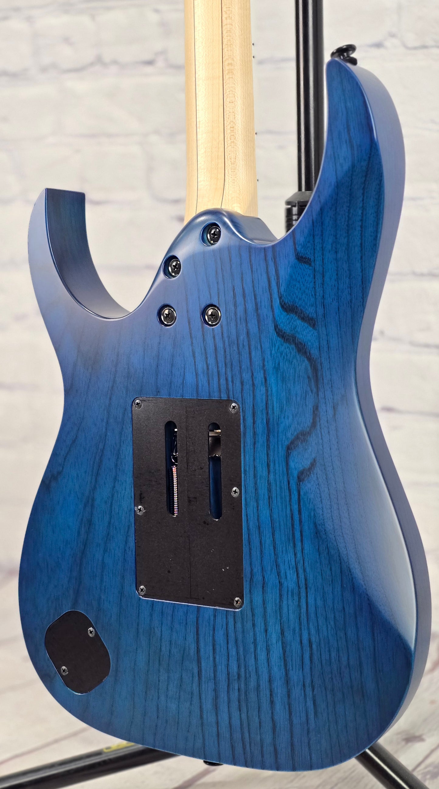 Ibanez Prestige RG653DX TDF 6 String Electric Guitar Transparent Deep Blue Flat