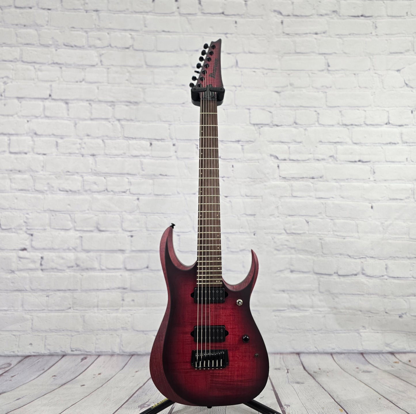 Ibanez RGD721FA WVF 7 String Electric Guitar Stained Wine Red Burst Flat