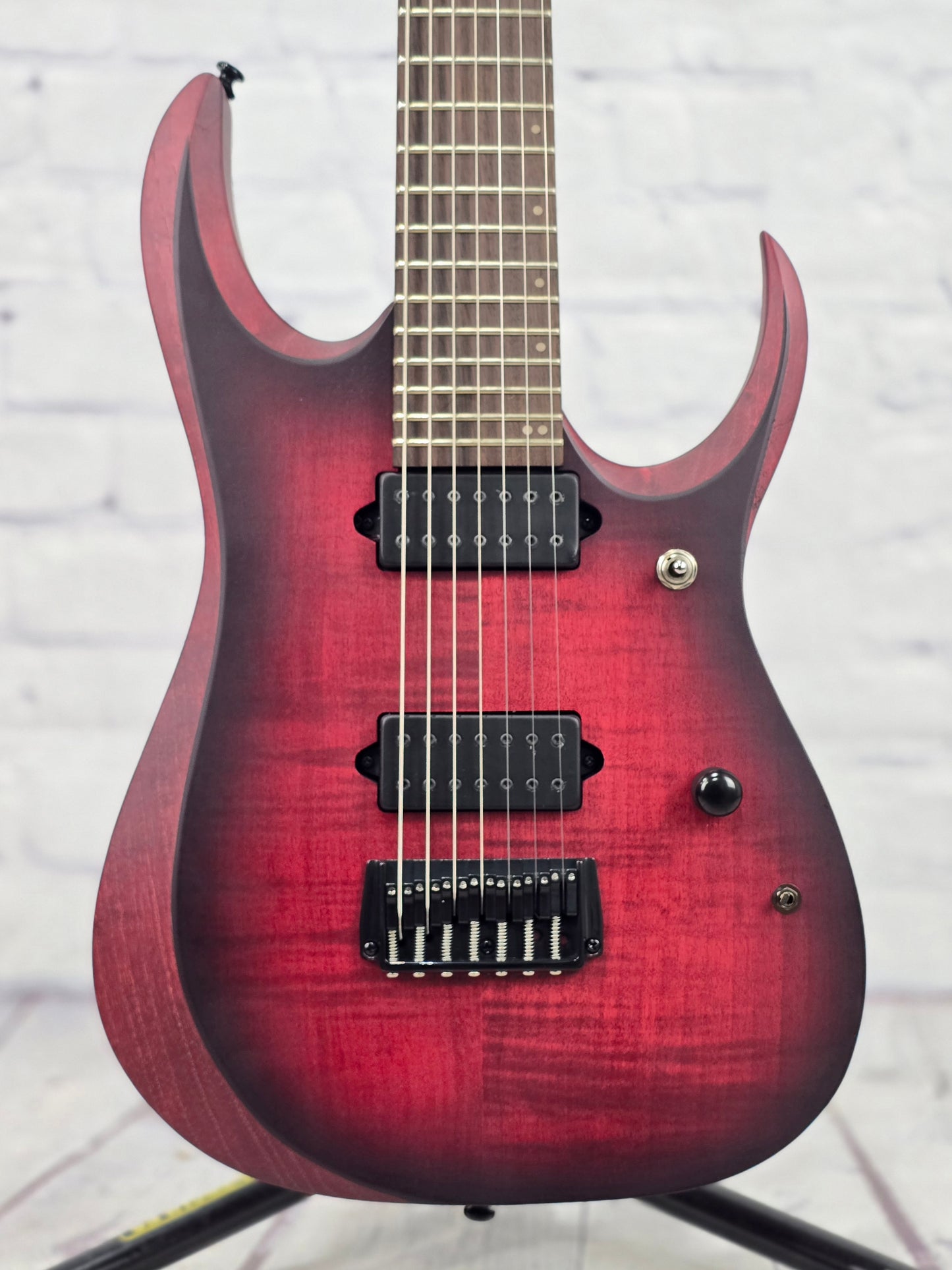 Ibanez RGD721FA WVF 7 String Electric Guitar Stained Wine Red Burst Flat