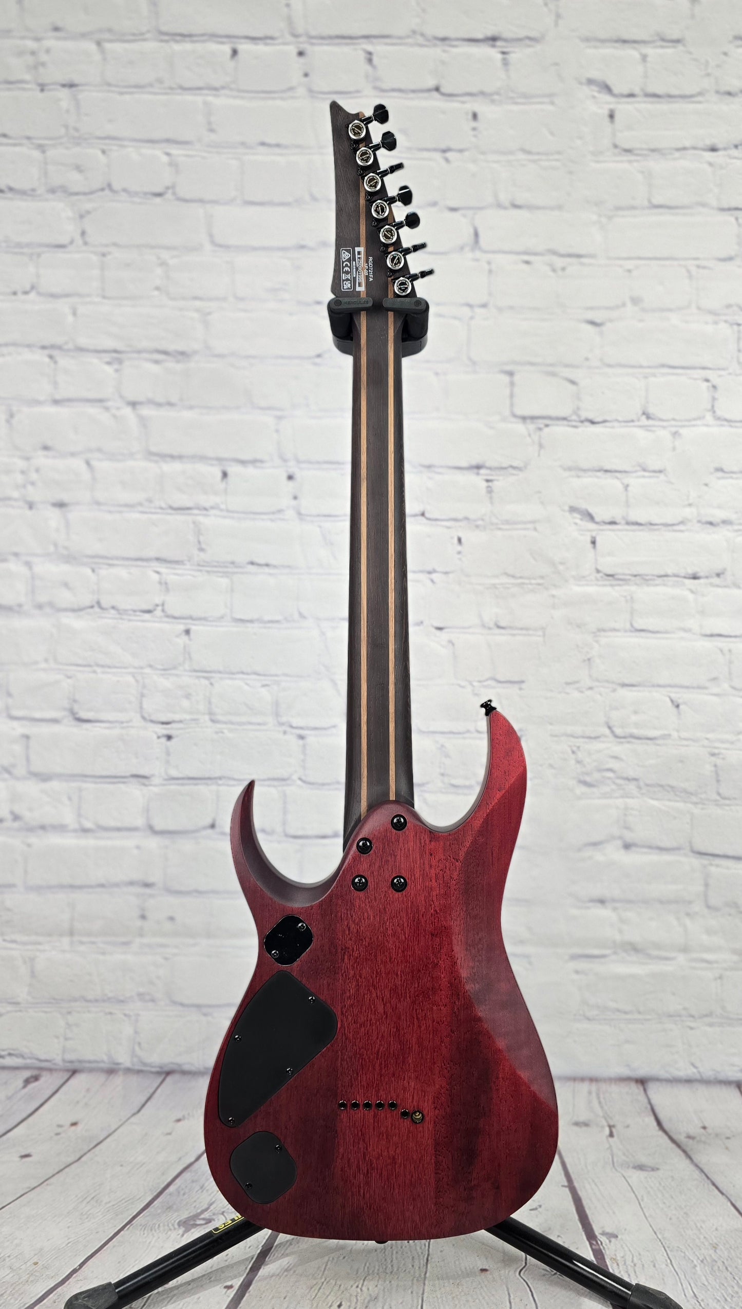 Ibanez RGD721FA WVF 7 String Electric Guitar Stained Wine Red Burst Flat