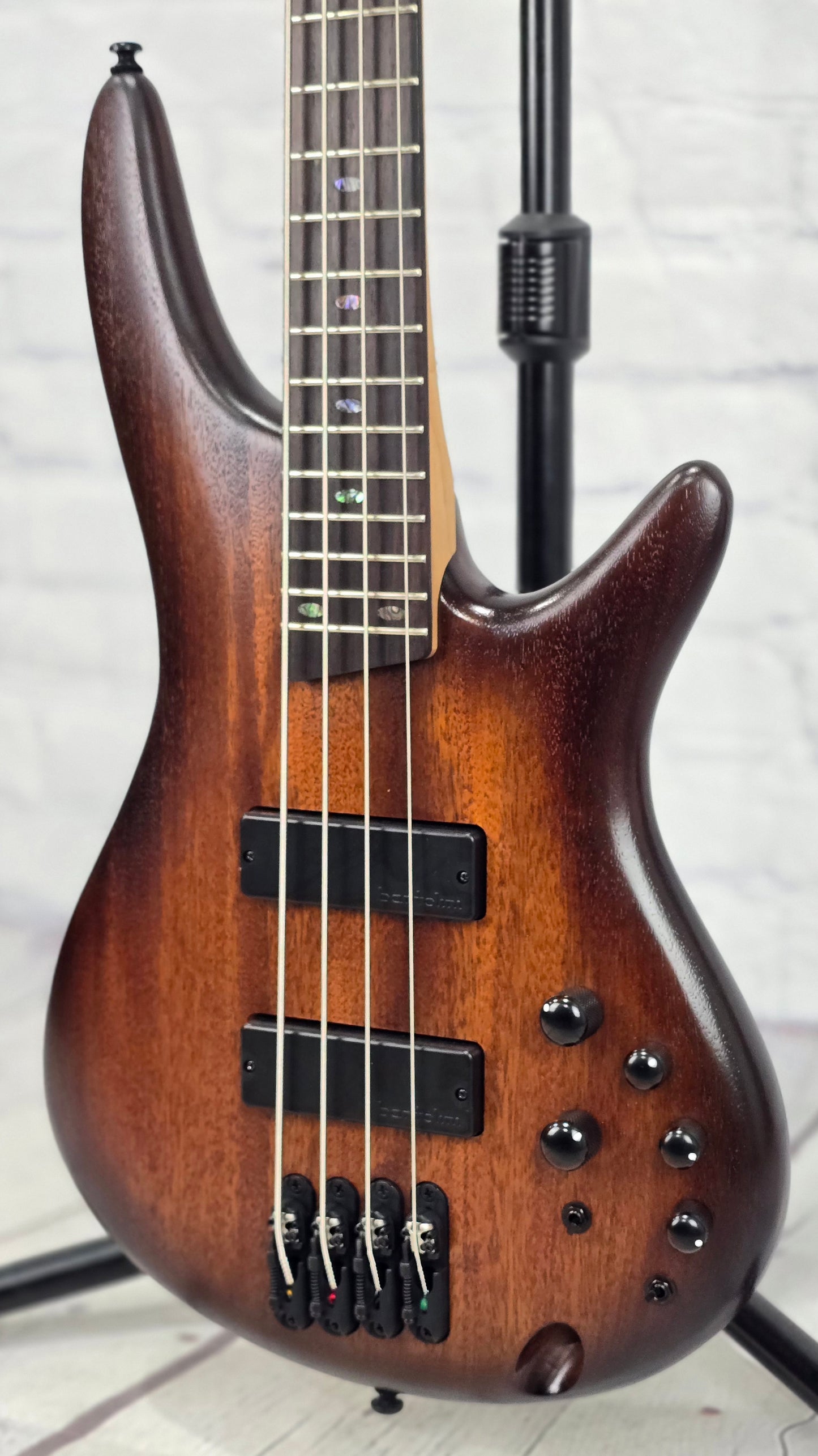 Ibanez SR500A MHL 4 String Bass Mahogany Brown Burst Low Gloss