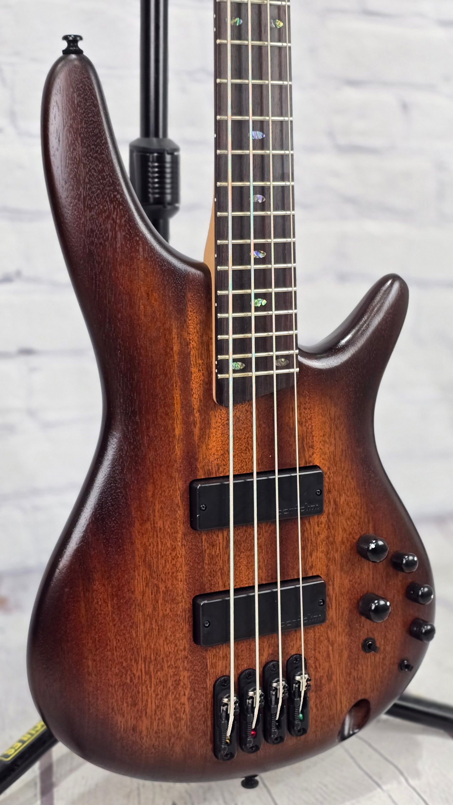 Ibanez SR500A MHL 4 String Bass Mahogany Brown Burst Low Gloss