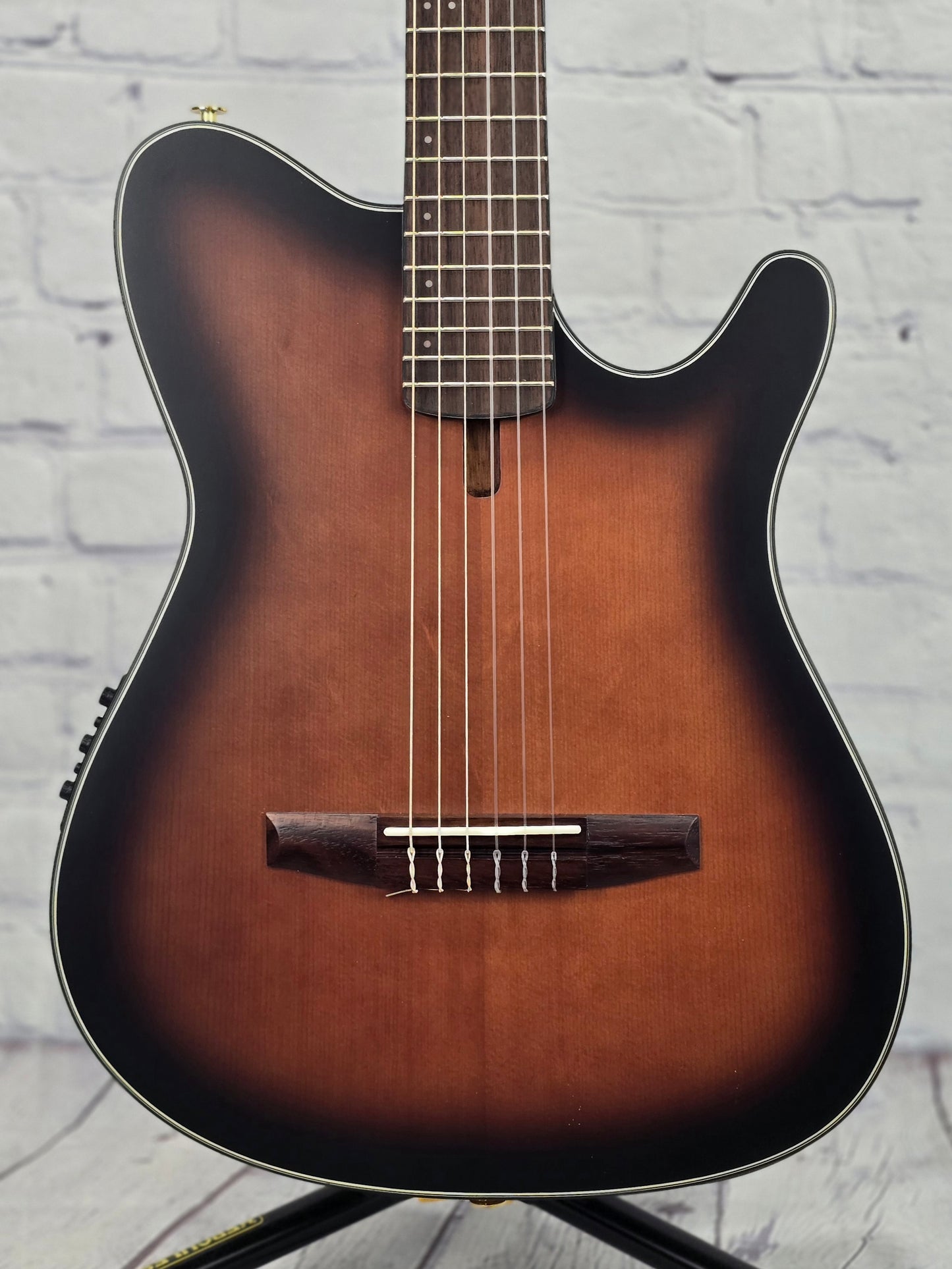 Ibanez FRH10N BSF 6 String Nylon Acoustic Guitar Brown Sunburst Flat