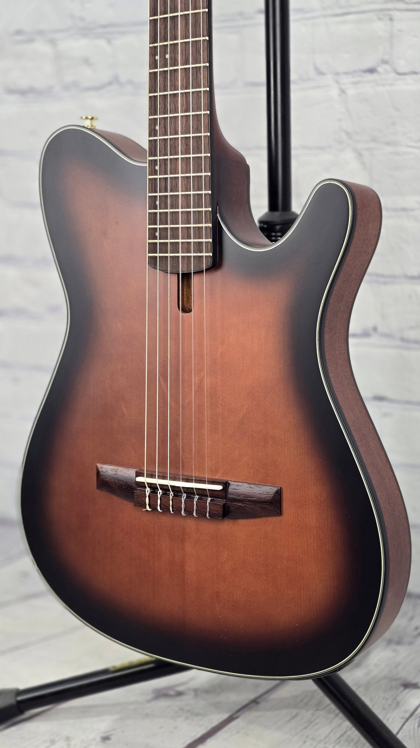 Ibanez FRH10N BSF 6 String Nylon Acoustic Guitar Brown Sunburst Flat