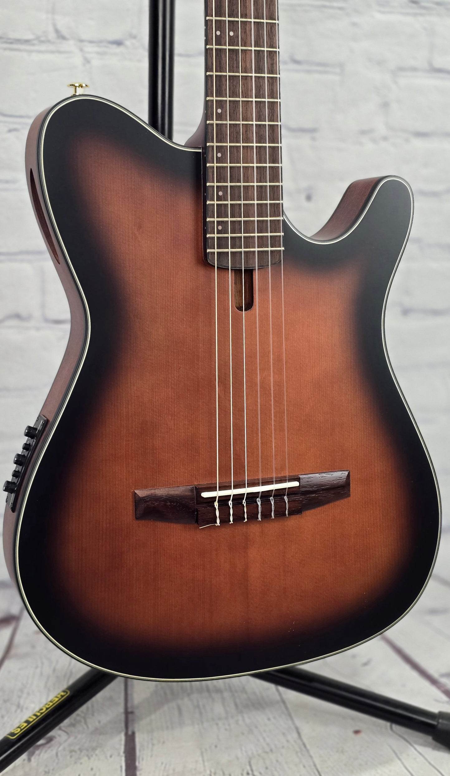 Ibanez FRH10N BSF 6 String Nylon Acoustic Guitar Brown Sunburst Flat
