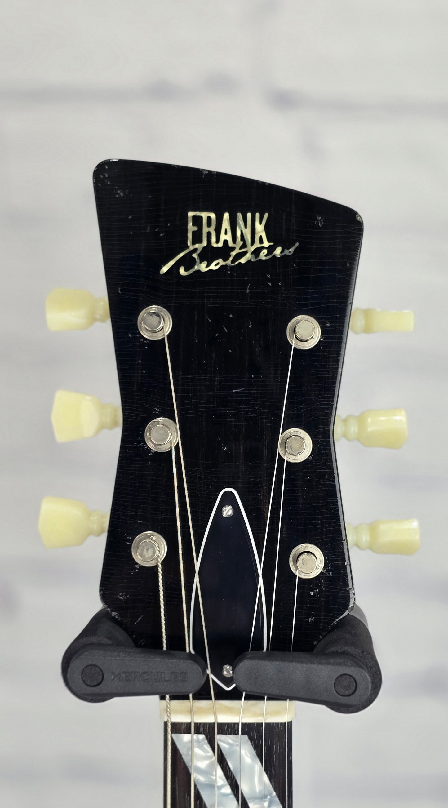 Frank Brothers Radar Deluxe 6 String Electric Guitar Piano Black Heavy Relic Full Gloss