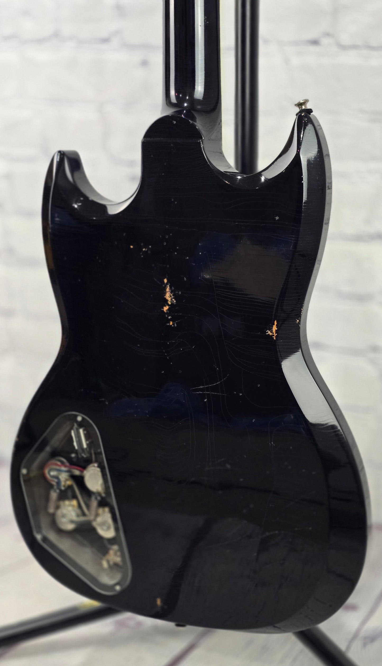 Frank Brothers Radar Deluxe 6 String Electric Guitar Piano Black Heavy Relic Full Gloss