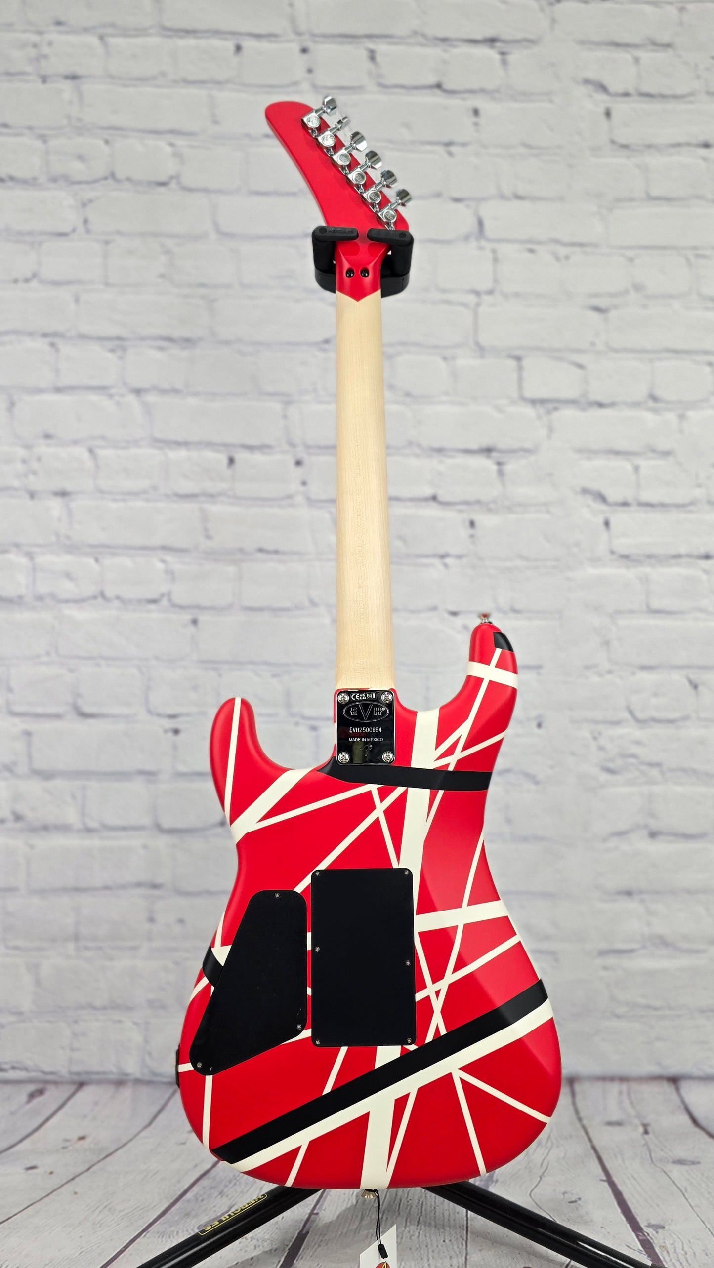 EVH Guitars Striped Series 5150 6 String Electric Guitar R/B/W "5150" Striped Pattern