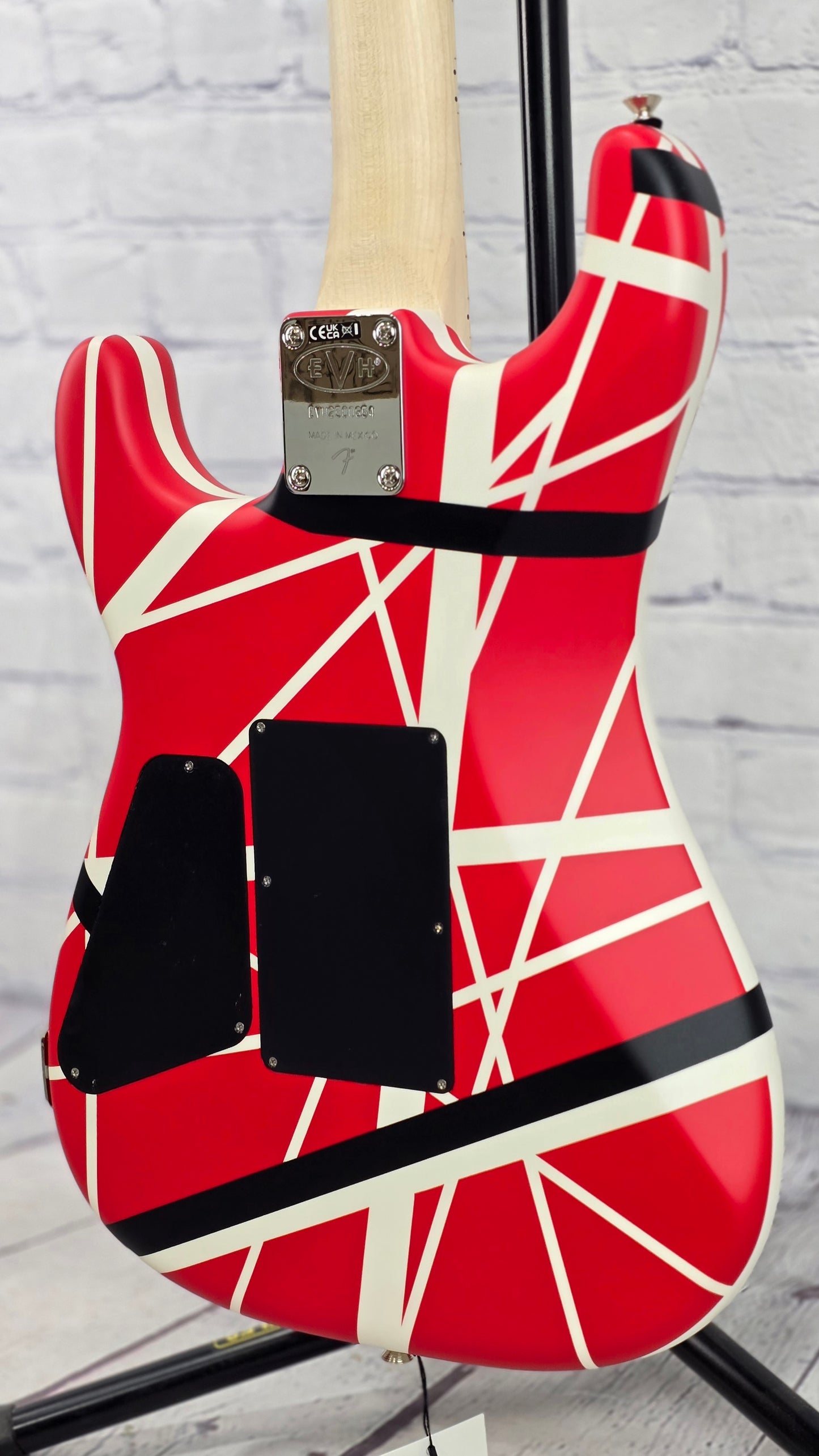 EVH Guitars Striped Series 5150 6 String Electric Guitar R/B/W "5150" Striped Pattern