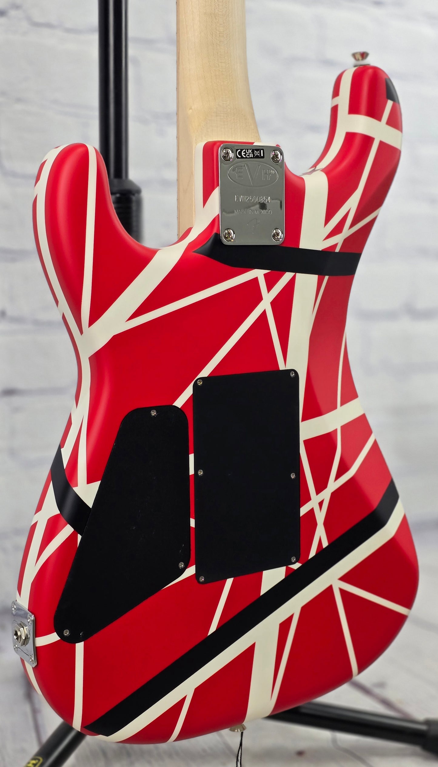 EVH Guitars Striped Series 5150 6 String Electric Guitar R/B/W "5150" Striped Pattern