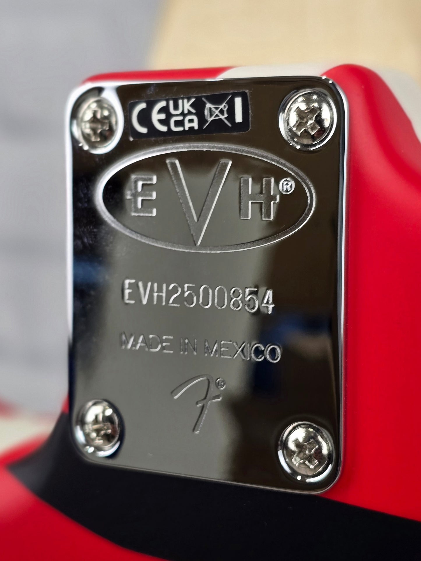 EVH Guitars Striped Series 5150 6 String Electric Guitar R/B/W "5150" Striped Pattern