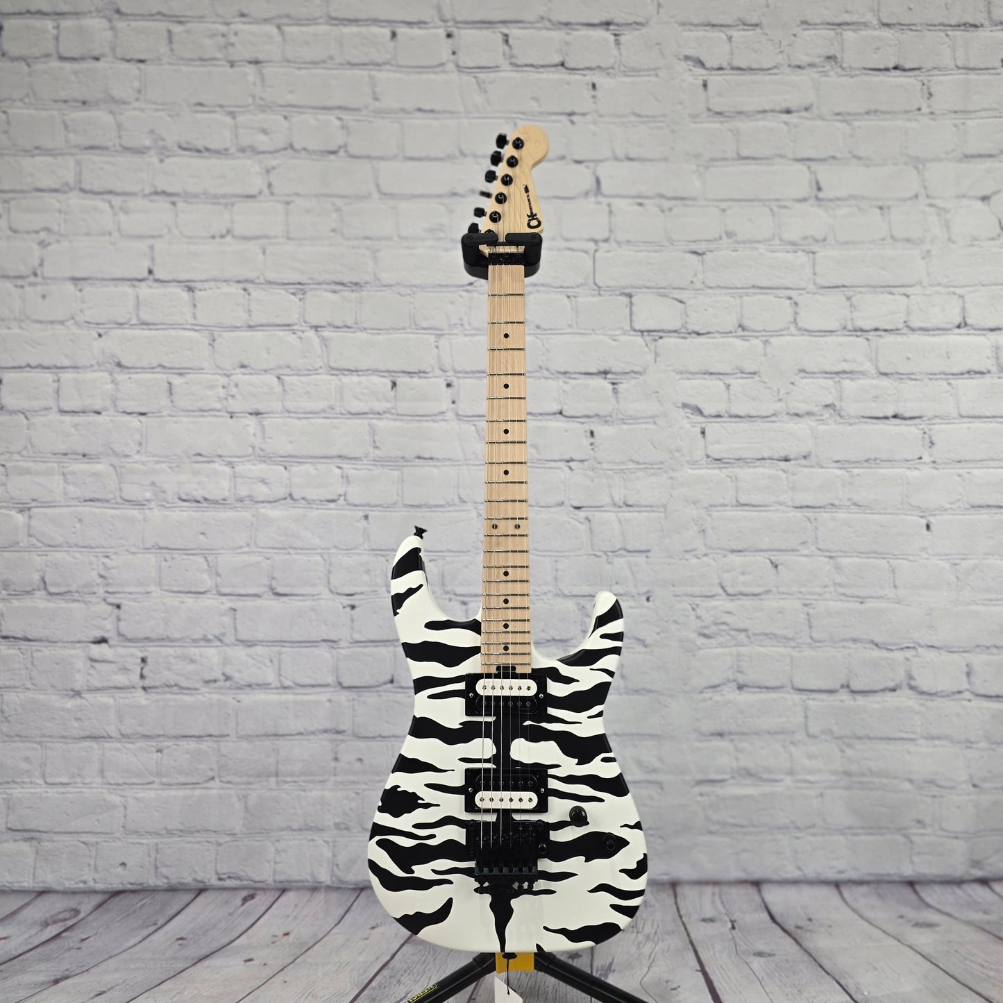 Charvel Guitars Satchel Signature Pro-Mod DK22 HH FR M 6 String Electric Guitar Satin White Bengal