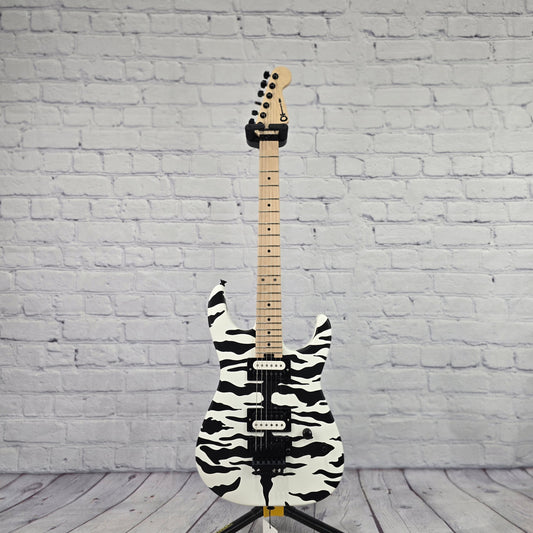 Charvel Guitars Satchel Signature Pro-Mod DK22 HH FR M 6 String Electric Guitar Satin White Bengal
