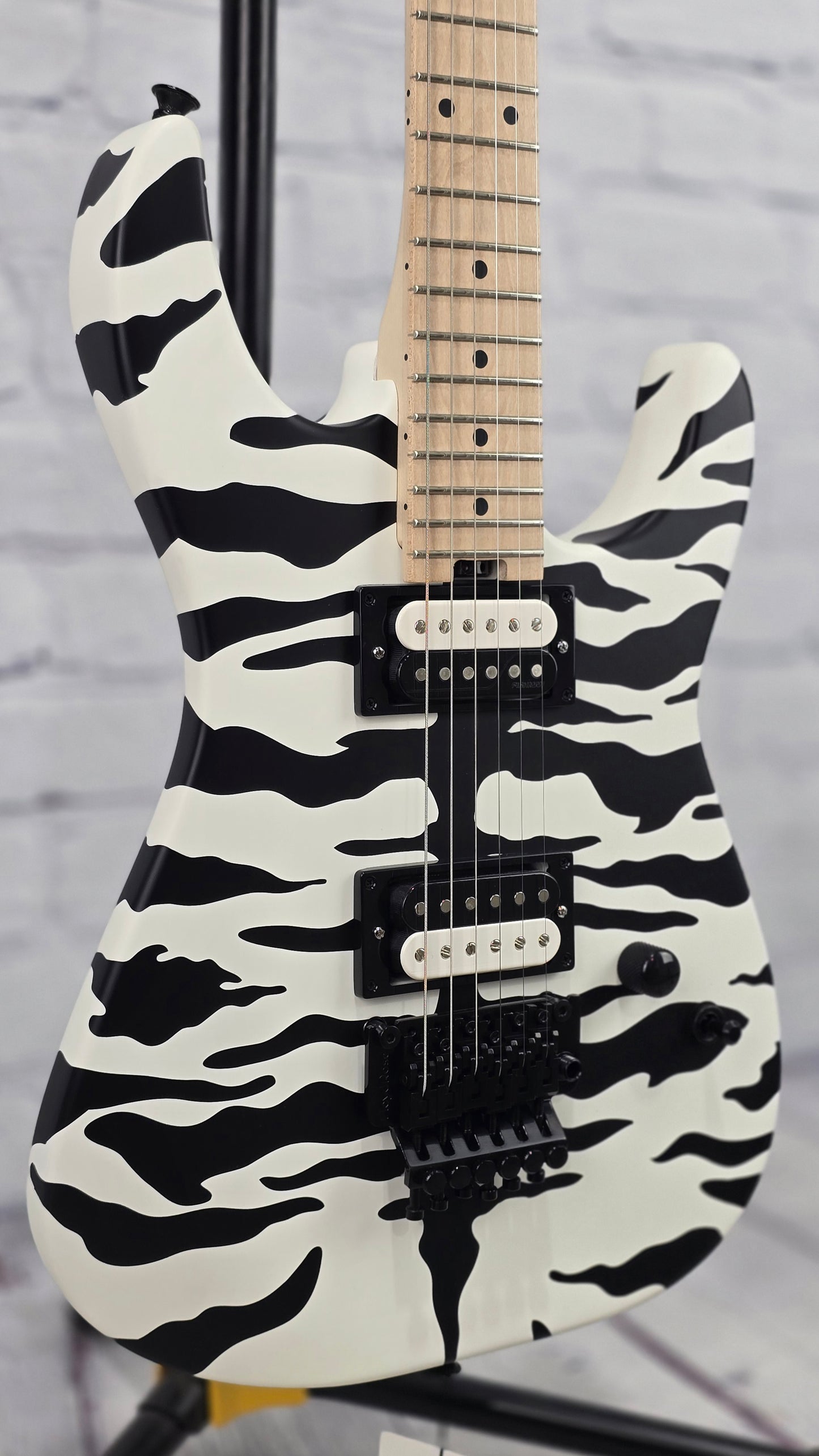 Charvel Guitars Satchel Signature Pro-Mod DK22 HH FR M 6 String Electric Guitar Satin White Bengal