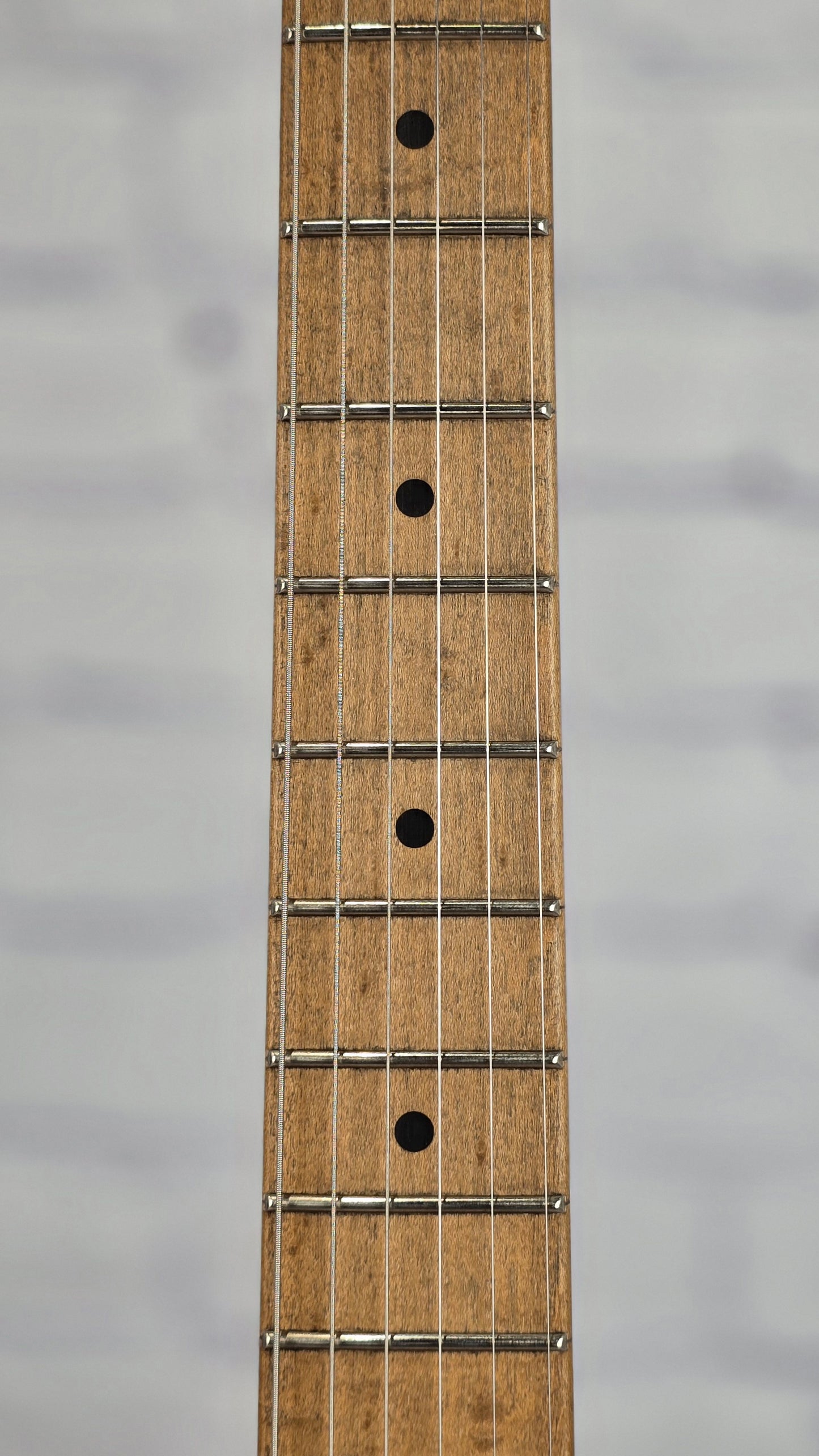 EVH Guitars Striped Series Frankenstein Frankie 6 String Electric Guitar R/B/W Relic