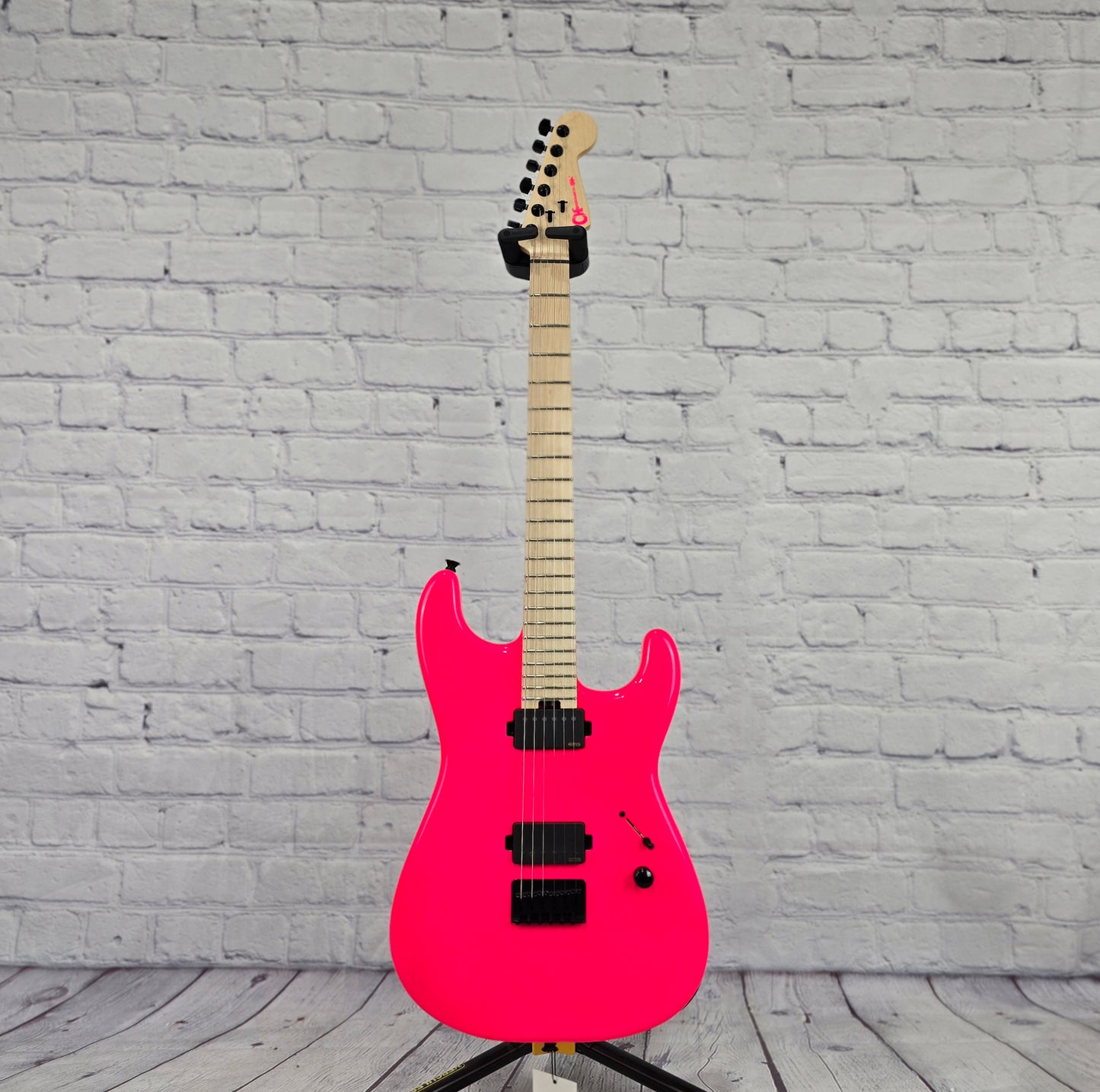 Charvel Guitars Sean Long Signature Pro-Mod San Dimas Style 1 HH HT M 6 String Electric Guitar Neon Pink Limited Edition