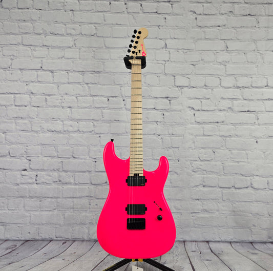 Charvel Guitars Sean Long Signature Pro-Mod San Dimas Style 1 HH HT M 6 String Electric Guitar Neon Pink Limited Edition