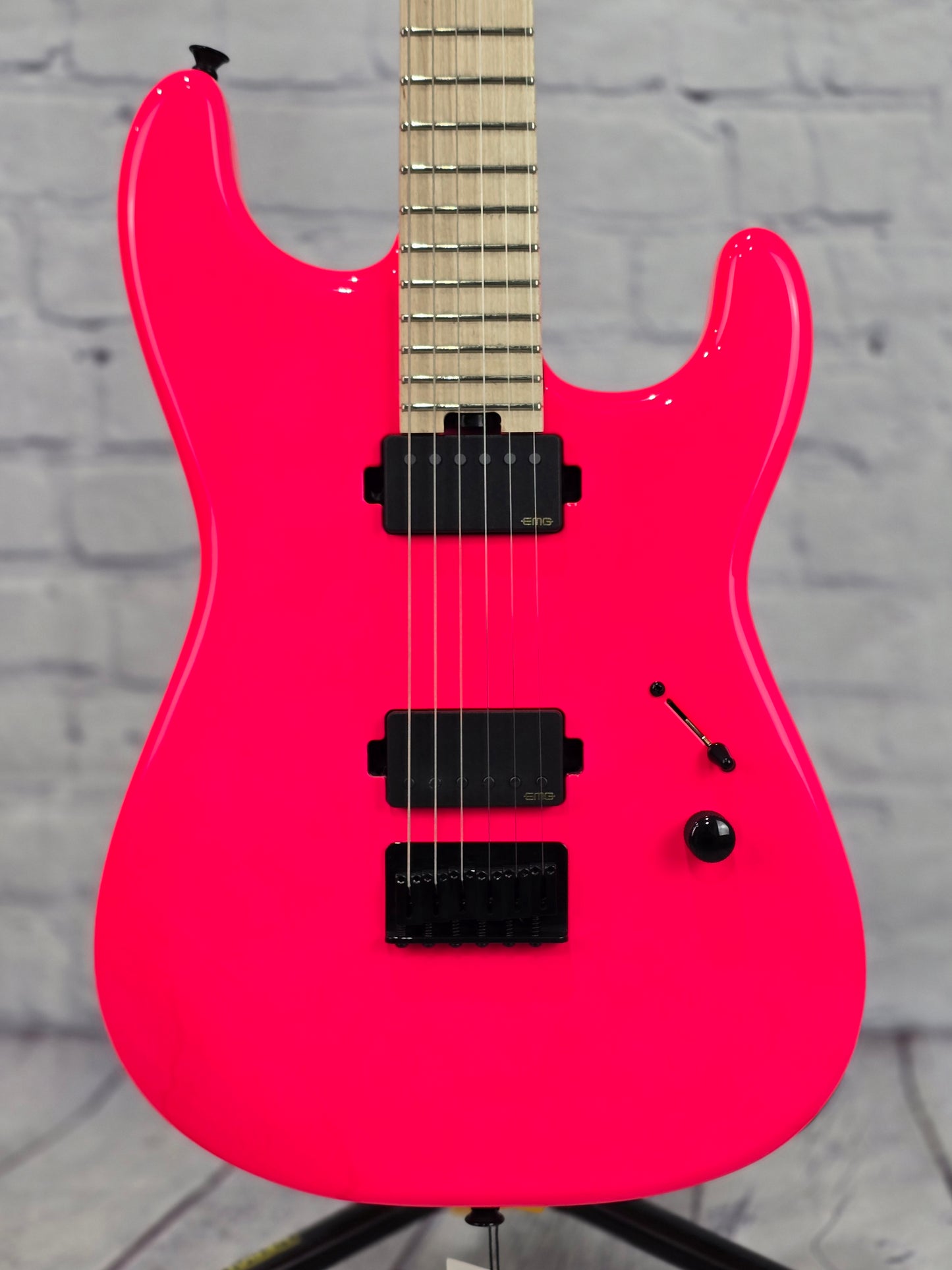 Charvel Guitars Sean Long Signature Pro-Mod San Dimas Style 1 HH HT M 6 String Electric Guitar Neon Pink Limited Edition