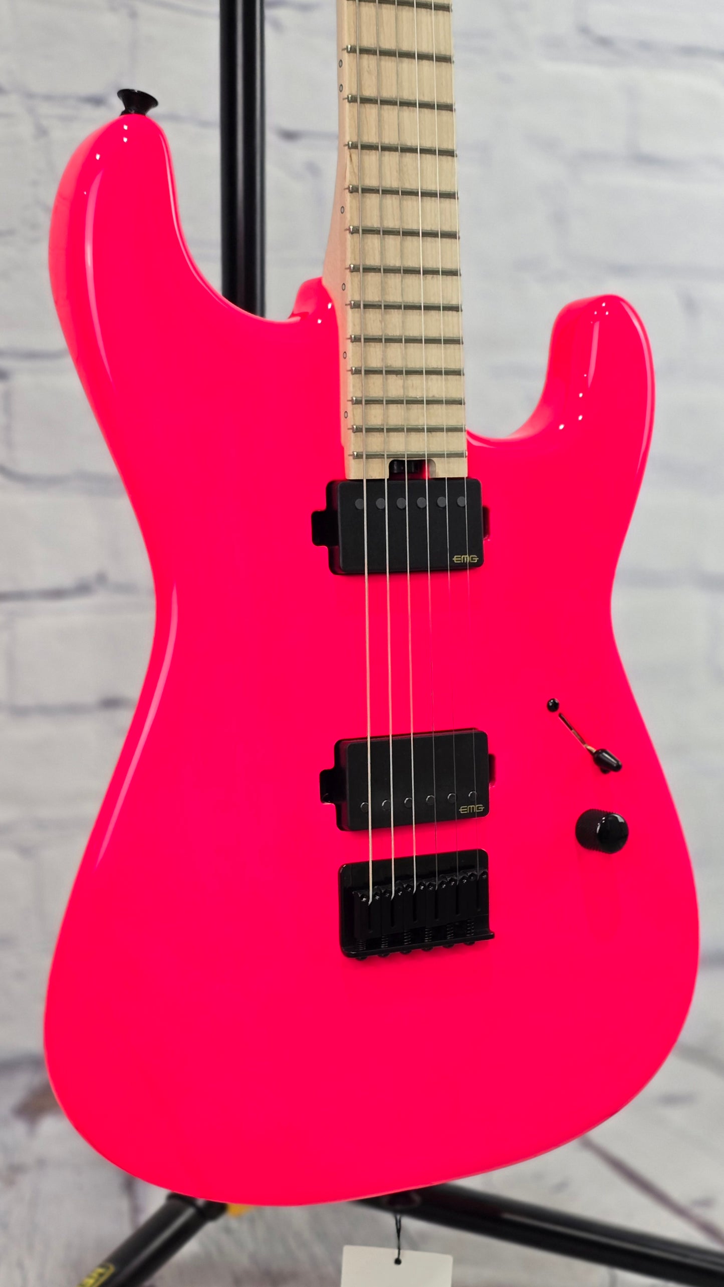Charvel Guitars Sean Long Signature Pro-Mod San Dimas Style 1 HH HT M 6 String Electric Guitar Neon Pink Limited Edition