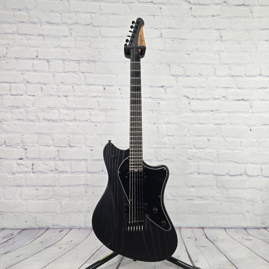Balaguer Guitars Select Espada Modern 10th Anniversary 6 String Baritone 27" Electric Guitar Rustic Black