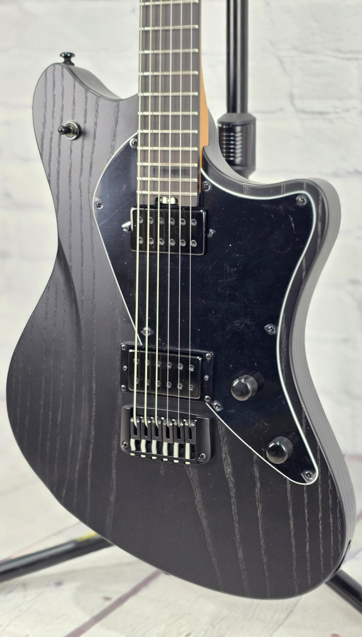 Balaguer Guitars Select Espada Modern 10th Anniversary 6 String Baritone 27" Electric Guitar Rustic Black