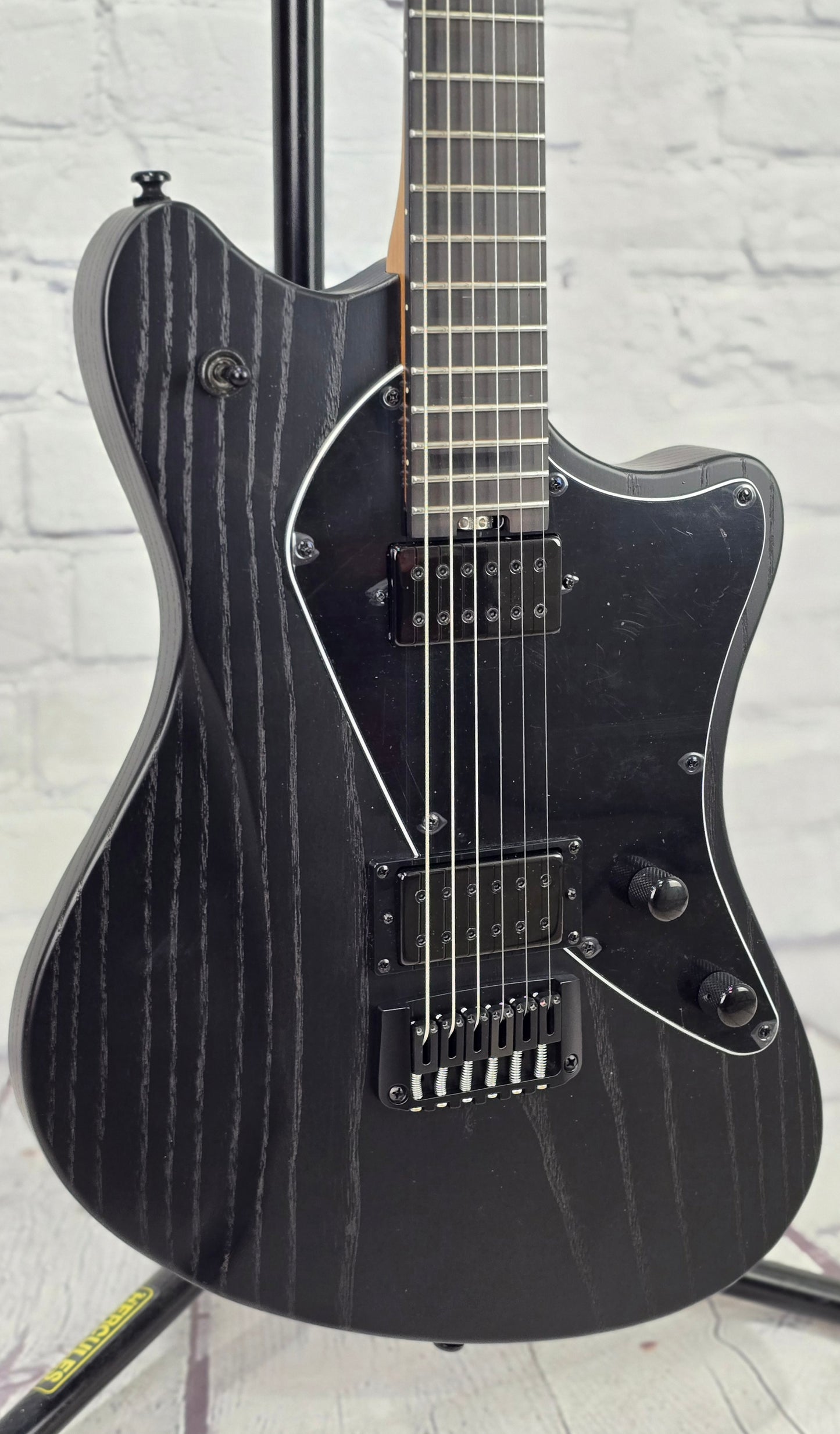 Balaguer Guitars Select Espada Modern 10th Anniversary 6 String Baritone 27" Electric Guitar Rustic Black