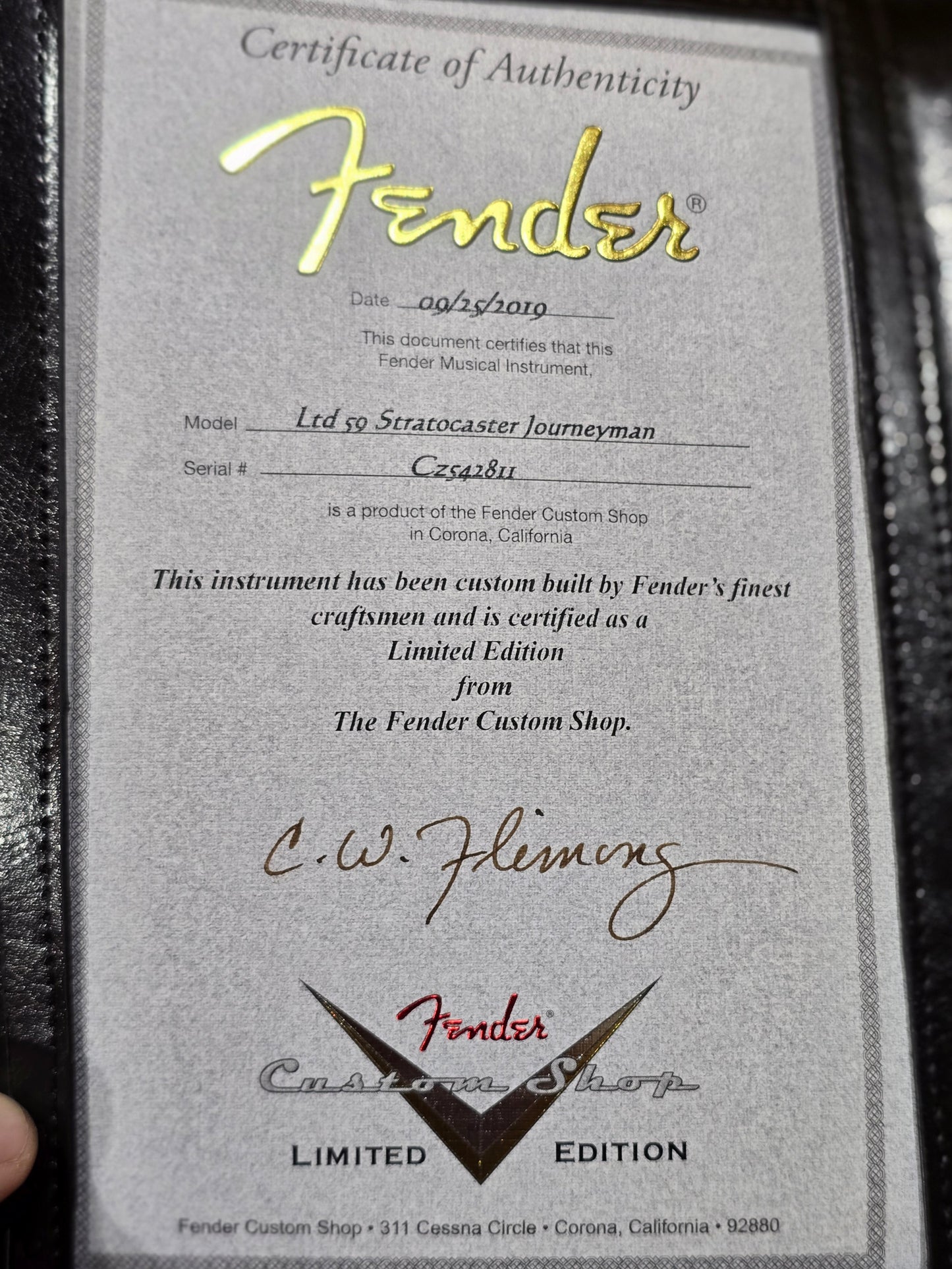 USED Fender Custom Shop '59 Stratocaster Journeyman Relic 6 String Electric Guitar Super Faded Shell Pink