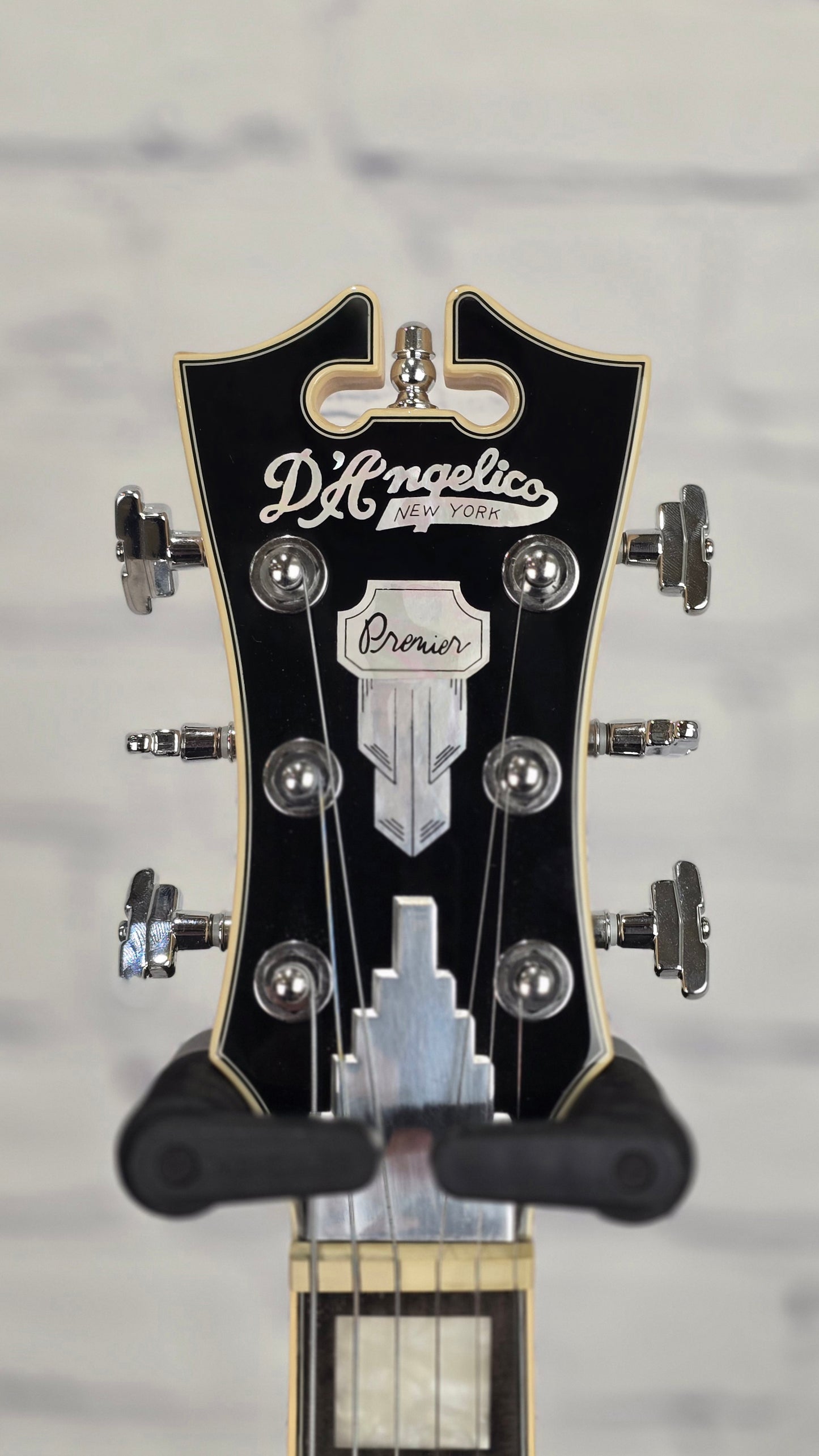 USED D'Angelico Premier Atlantic 6 String Electric Guitar Gloss Black Flake