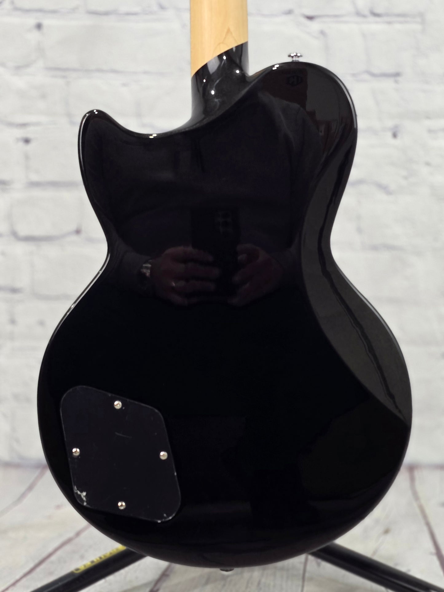 USED D'Angelico Premier Atlantic 6 String Electric Guitar Gloss Black Flake