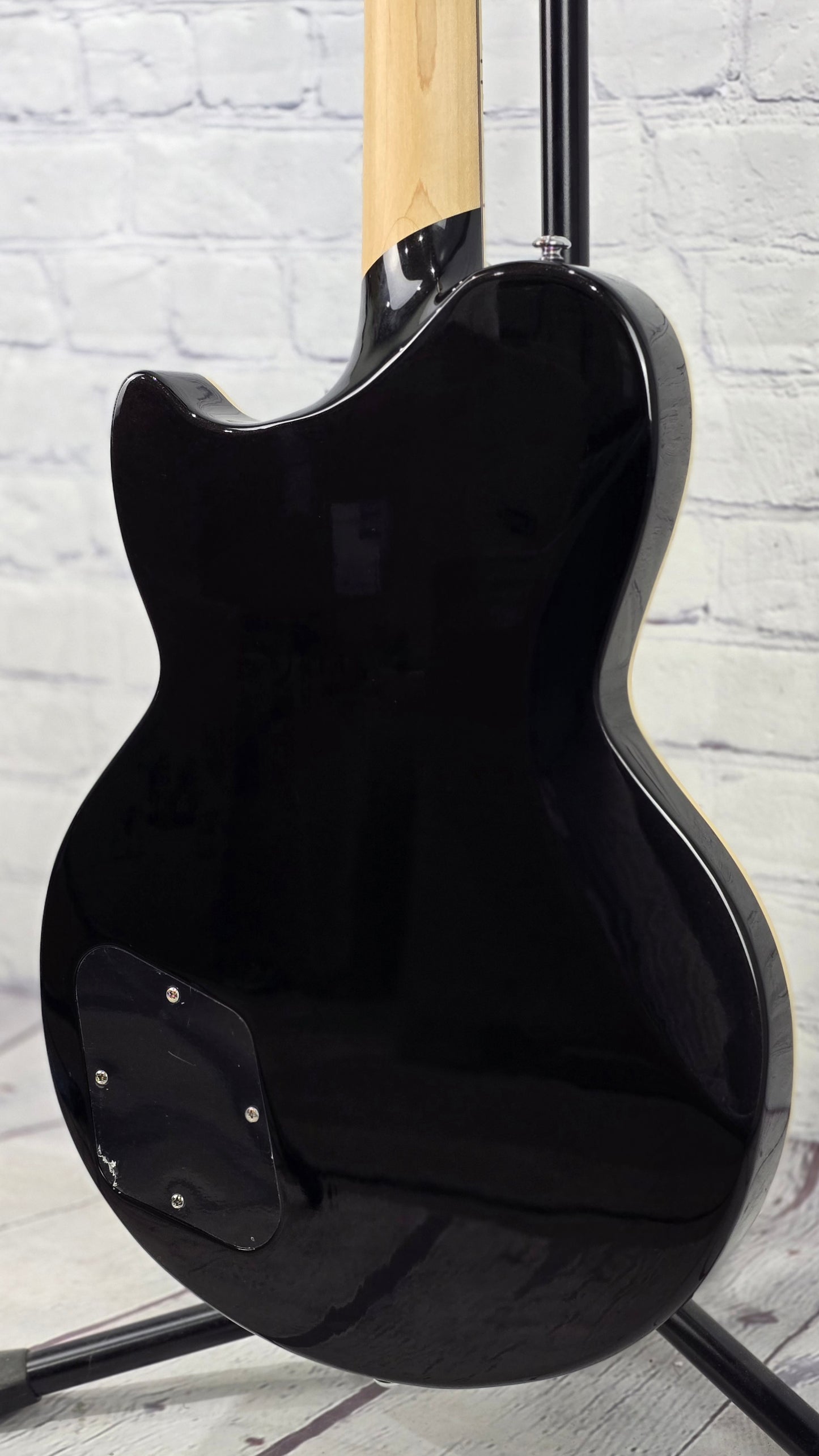 USED D'Angelico Premier Atlantic 6 String Electric Guitar Gloss Black Flake