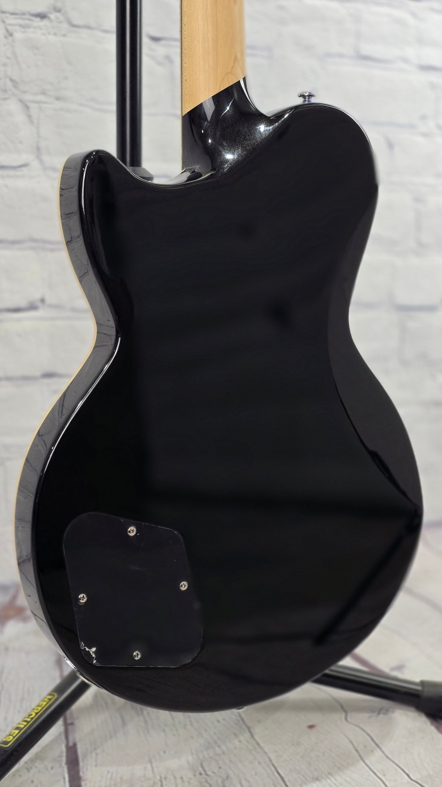 USED D'Angelico Premier Atlantic 6 String Electric Guitar Gloss Black Flake