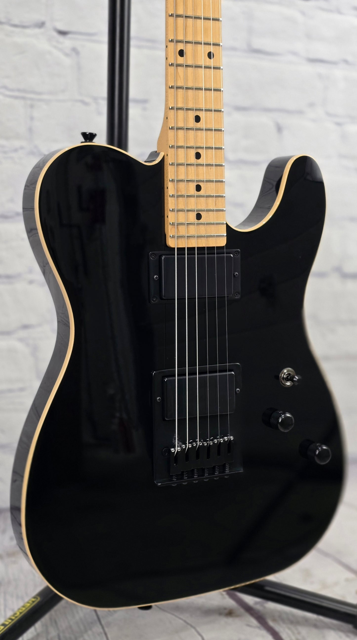 Schecter Guitars USA Custom Shop PT HH 6 String Electric Guitar Gloss Black