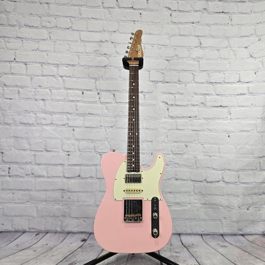Schecter Guitars USA Custom Shop PT Wembley Studio 6 String Electric Guitar Aged Shell Pink