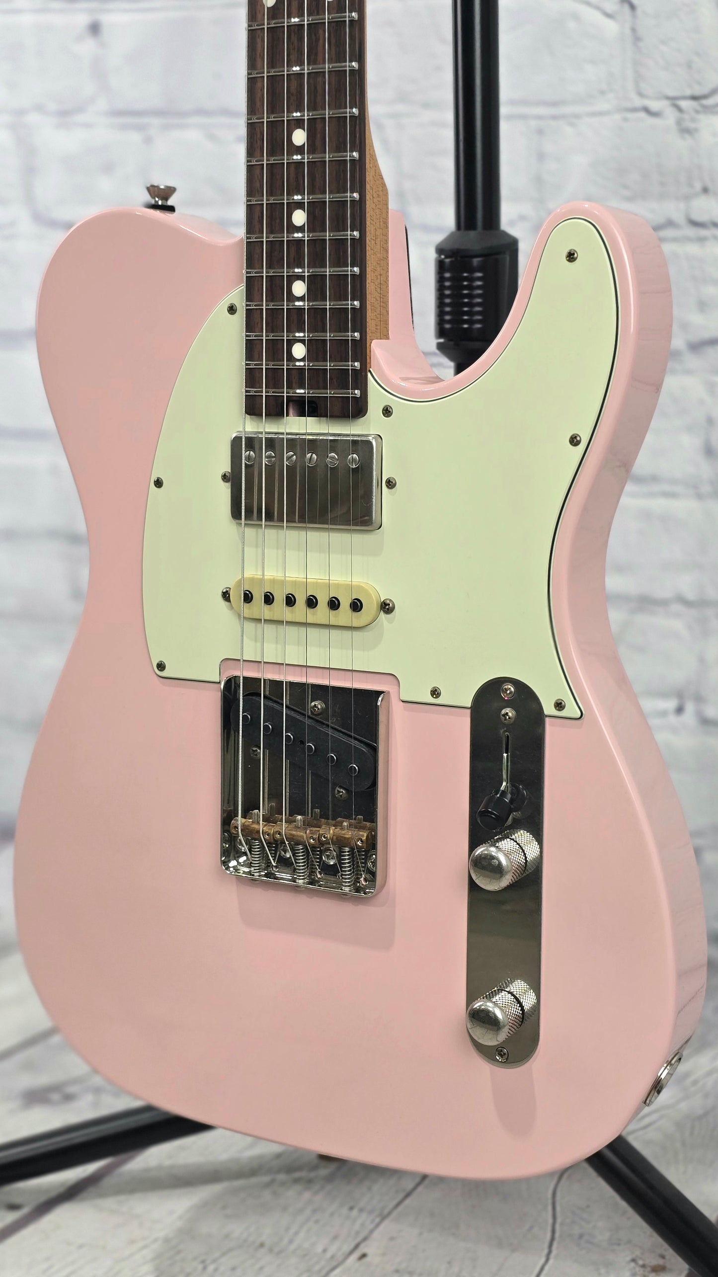 Schecter Guitars USA Custom Shop PT Wembley Studio 6 String Electric Guitar Aged Shell Pink