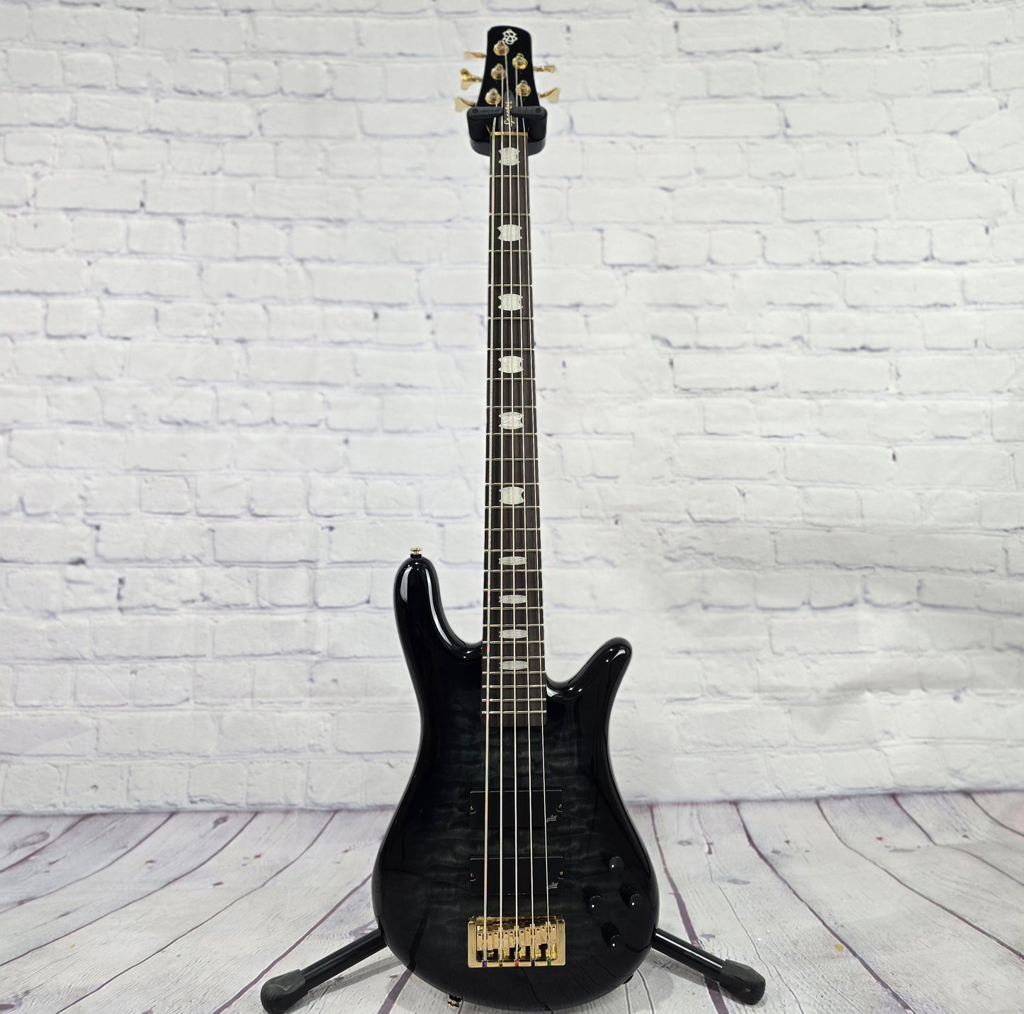 Spector NS Icon NS-5 Bolt-On 5 String Bass Black Stain Quilt Gloss