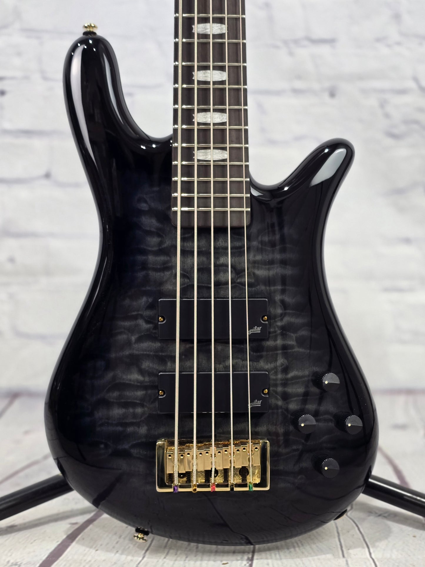 Spector NS Icon NS-5 Bolt-On 5 String Bass Black Stain Quilt Gloss