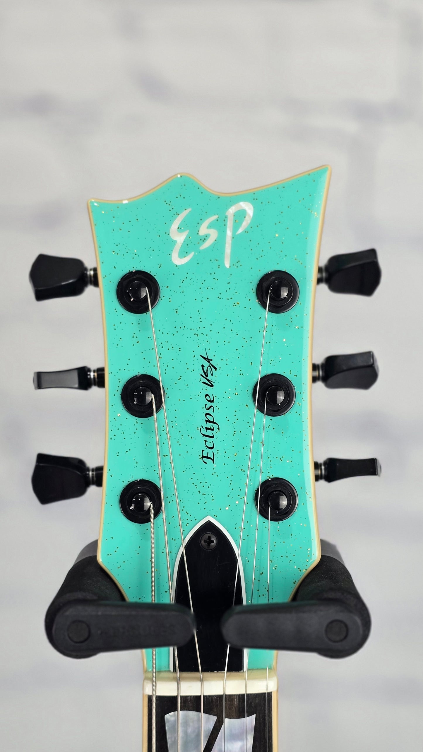 ESP Guitars USA Eclipse 6 String Electric Guitar Midori Gold Sparkle