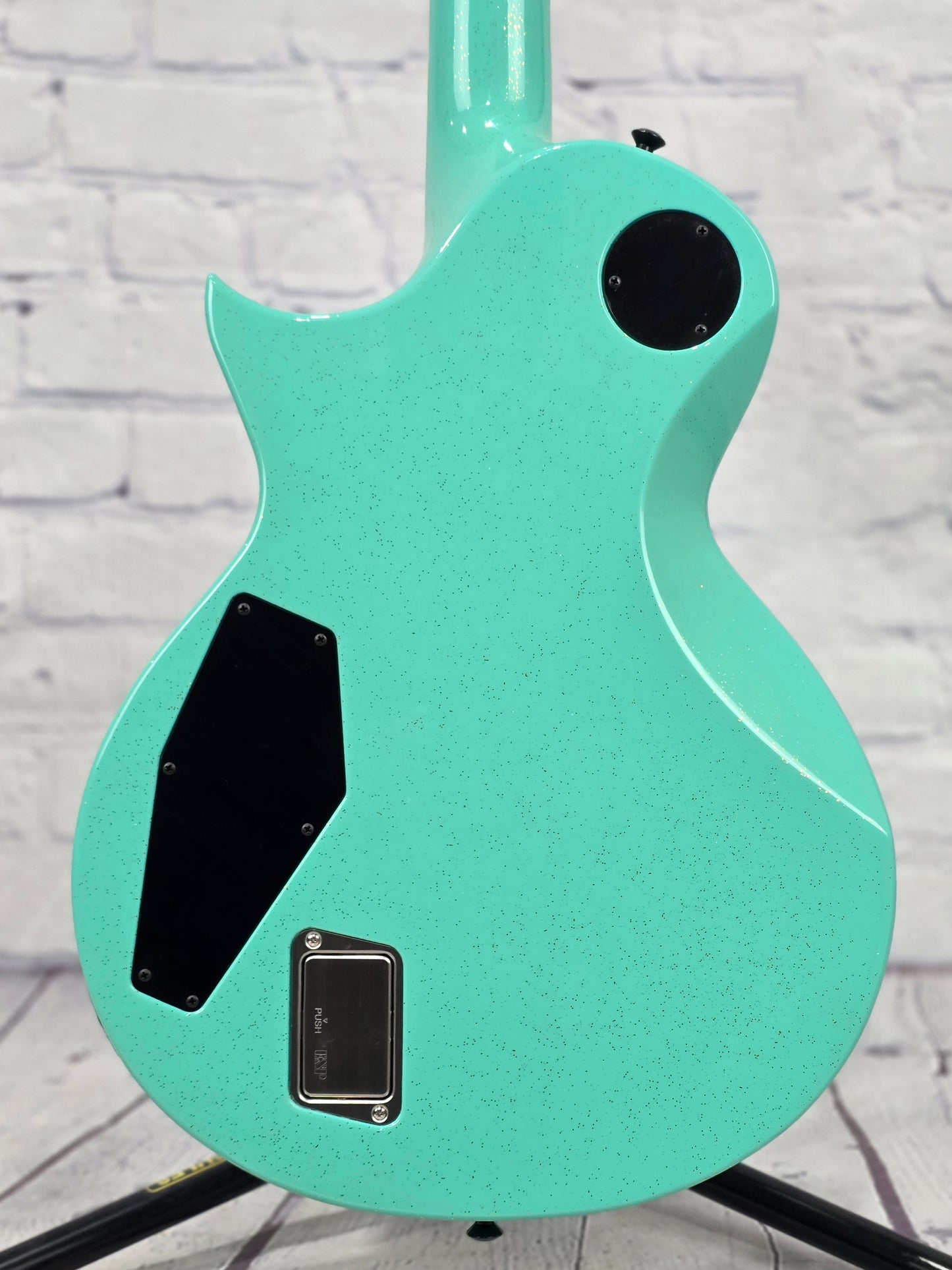 ESP Guitars USA Eclipse 6 String Electric Guitar Midori Gold Sparkle