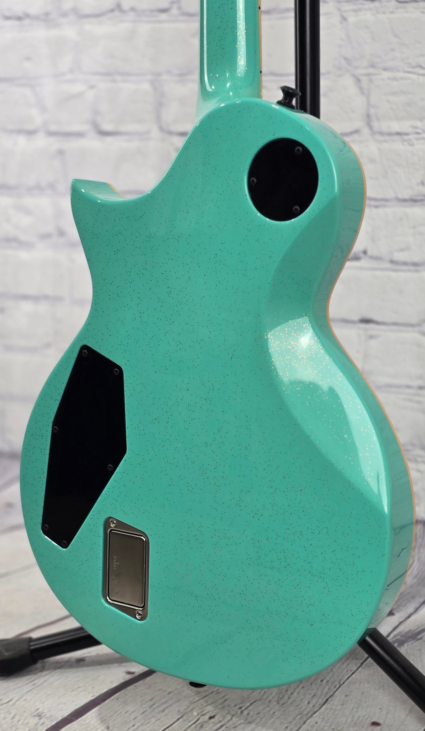 ESP Guitars USA Eclipse 6 String Electric Guitar Midori Gold Sparkle