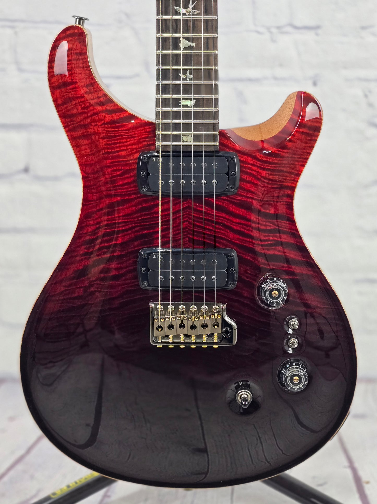 Paul Reed Smith PRS Guitars Custom 24-08 Limited Mango 6 String Electric Guitar Fire Red/Grey Black Fade