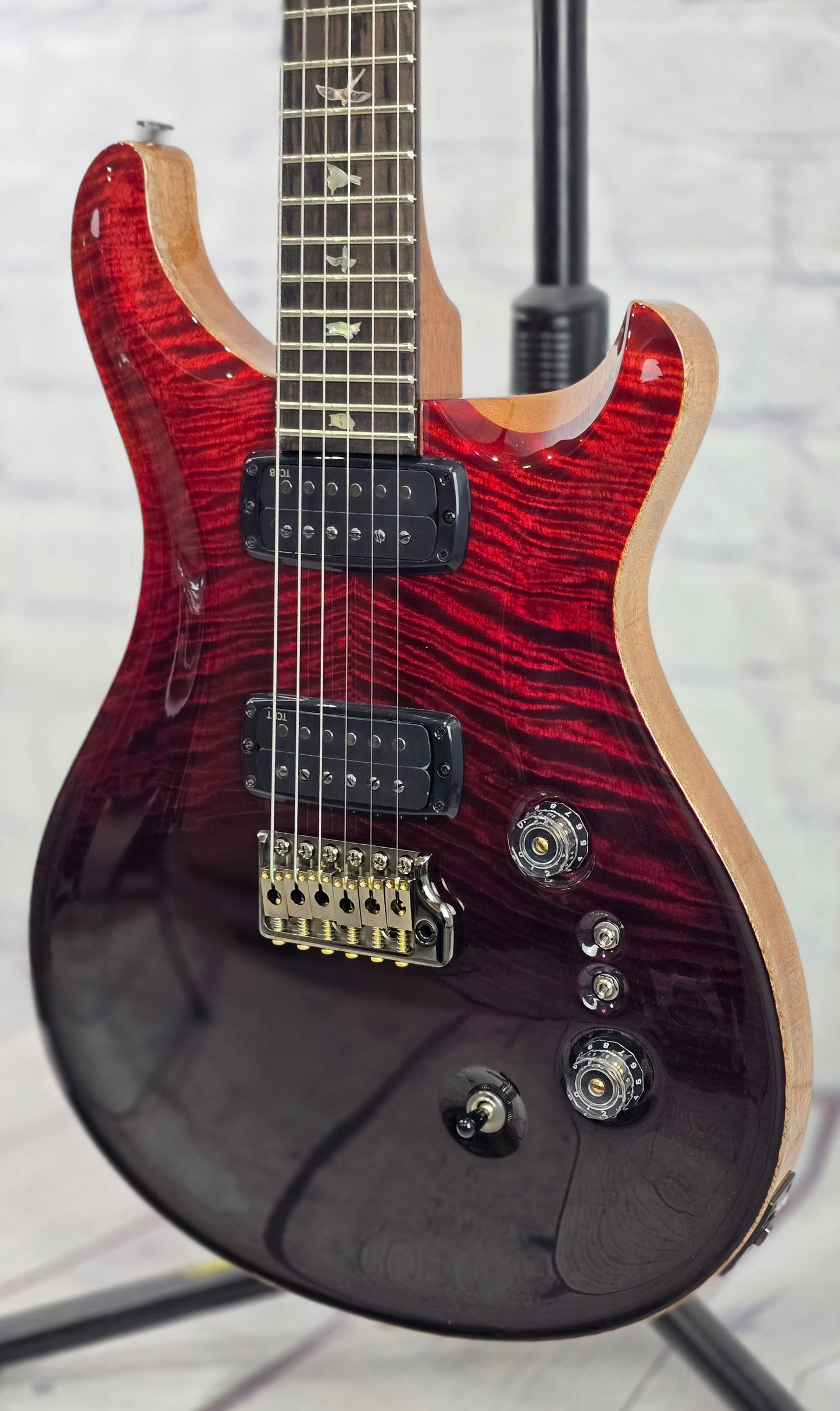 Paul Reed Smith PRS Guitars Custom 24-08 Limited Mango 6 String Electric Guitar Fire Red/Grey Black Fade