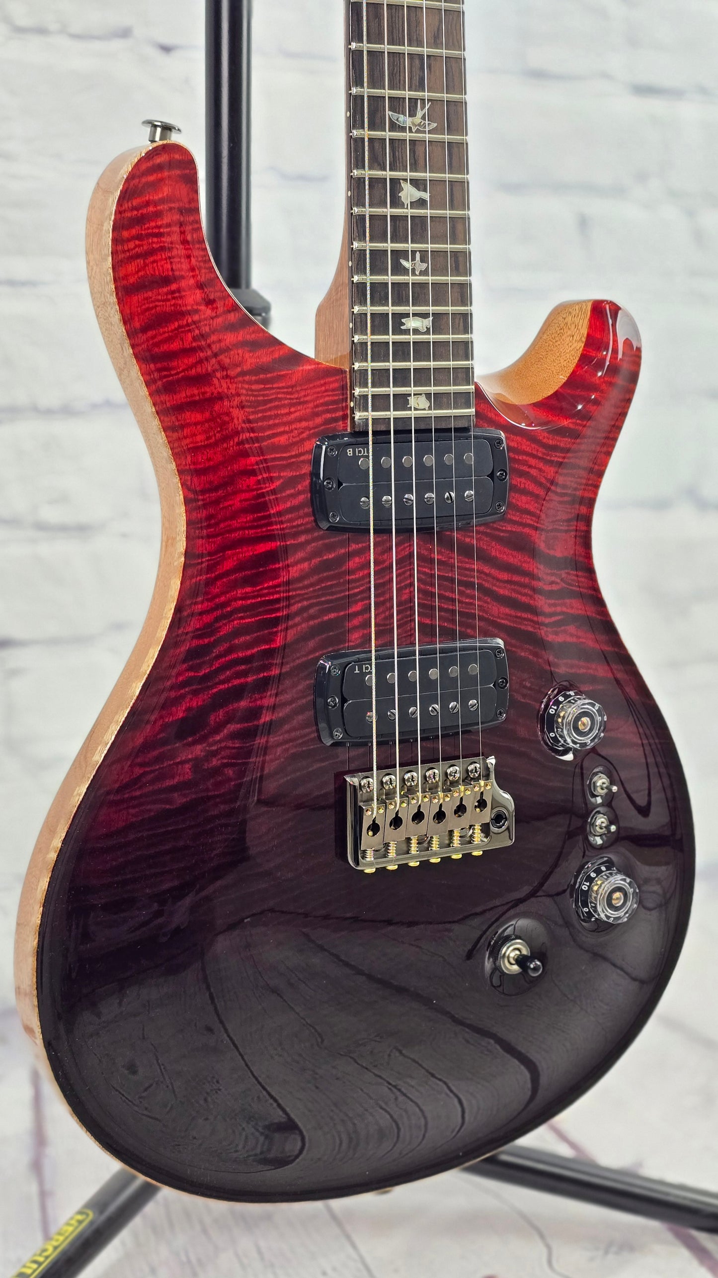 Paul Reed Smith PRS Guitars Custom 24-08 Limited Mango 6 String Electric Guitar Fire Red/Grey Black Fade
